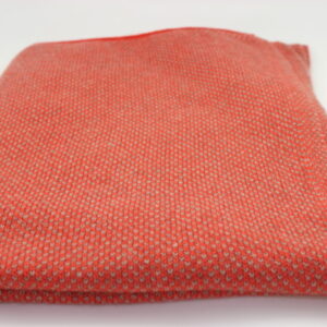 Poncho virgola orange/écru