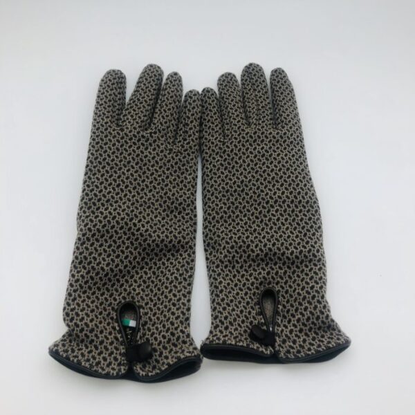 Gants cachemire pois ovales beiges