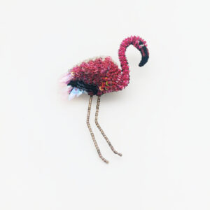 Broche Flamant Rose