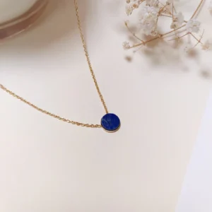Collier Carole Pierre plate Lapis