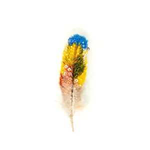 Broche Plume multicolore
