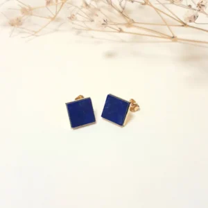 Boucles Puces art Déco Lapis Lazuli