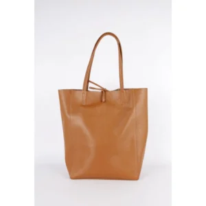 Sac cabas en cuir camel