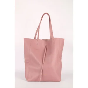 Sac cabas en cuir rose