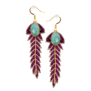 Boucles d'oreilles Lorie bordeaux