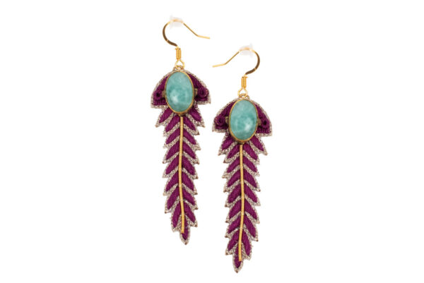 Boucles d'oreilles Lorie bordeaux