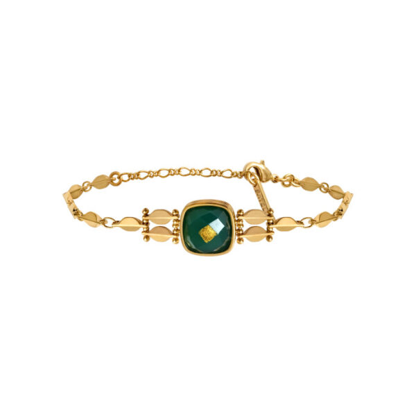 Bracelet Babylone Agate verte