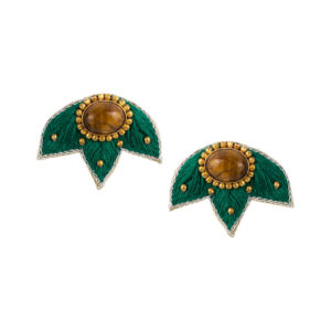 Boucles d'oreilles Braz vert sapin