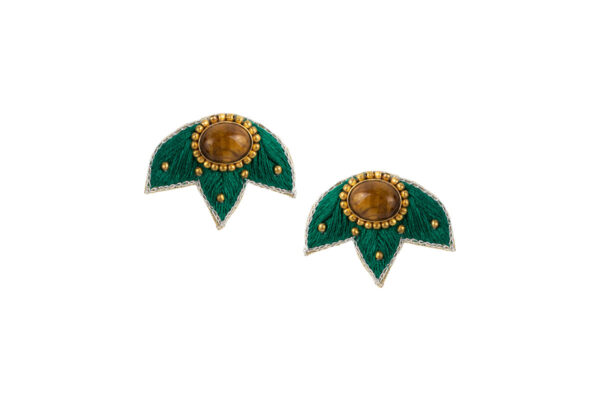 Boucles d'oreilles Braz vert sapin