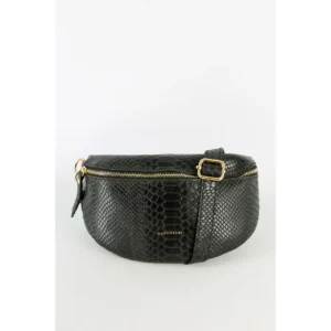 Banane cuir python noir