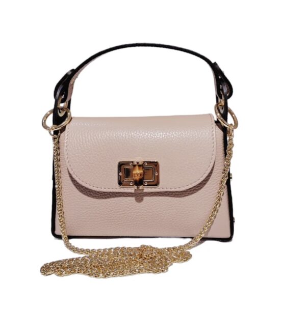 Petit sac Clous en cuir Nude