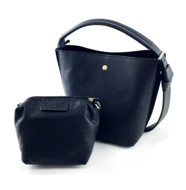 Sac Seau en cuir marine