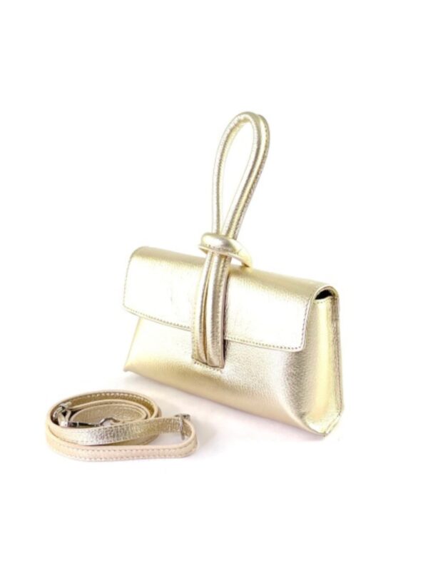 Sac Goutte en cuir doré