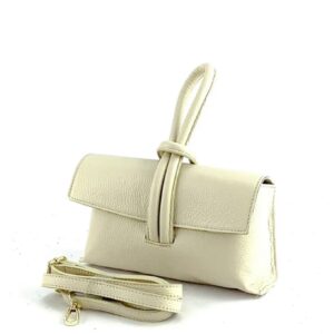 Sac Goutte en cuir crème