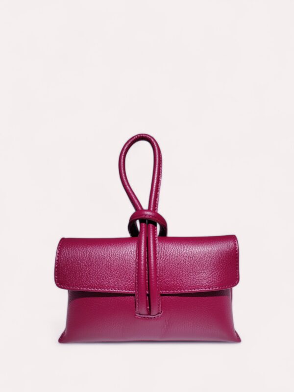 Sac Goutte en cuir prune