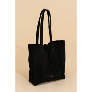 Sac cabas en daim noir