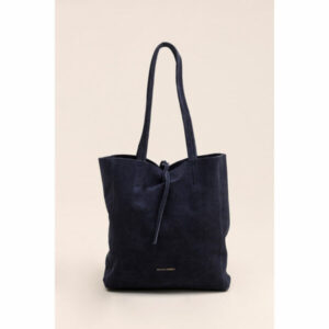 Petit sac cabas en daim marine