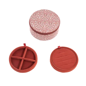Boite à bijoux liberty rouge