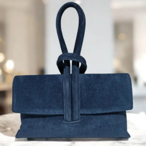 Sac goutte en daim marine