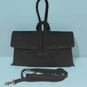 Sac goutte en daim noir