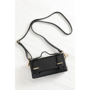 Petit sac Minaudière en cuir noir