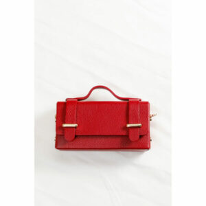 Petit sac Minaudière en cuir rouge