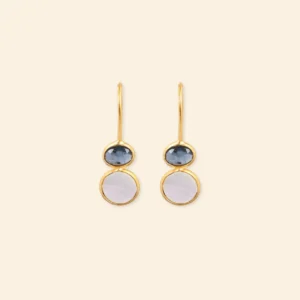 Dormeuses double pierres