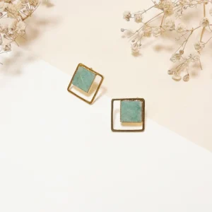 Boucles d'roreilles Azeli Amazonite