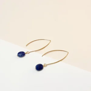 Boucles d'oreilles Dormeuses Lapis Lazuli