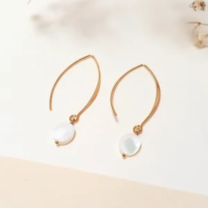 Boucles d'oreilles Dormeuses nacre