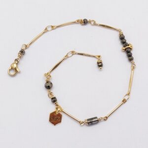 Bracelet fin en Pyrite