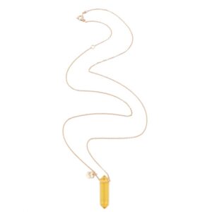 Collier pierre Quartz jaune