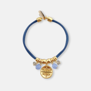 Bracelet élastique Papilles bleu
