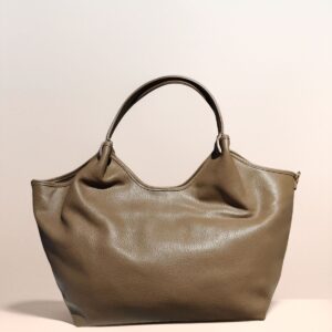 Sac Hector grand en cuir taupe